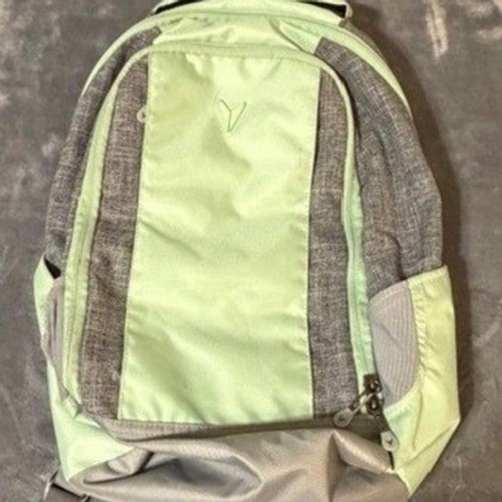 Bondka‎ Backpack Lime Green Gray Laptop Sleeve School Travel Commuter Bag